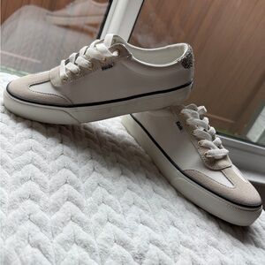 Keds Women's White and Tan Sneakers